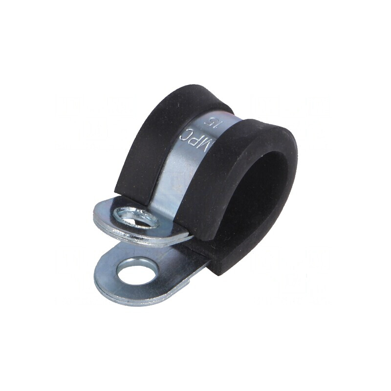 Clipsuri Øbuclă din oțel cu protecție din EPDM, 15mm W: 15mm | Electronic-mag.ro | Componente Electronice