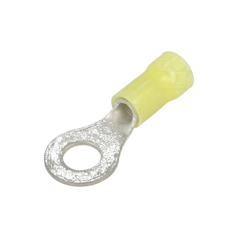 Vârf Inelar M6 Ø 6,35mm pentru Cablu Izolat 3÷6mm² Crimpat | Electronic-mag.ro | Componente Electronice