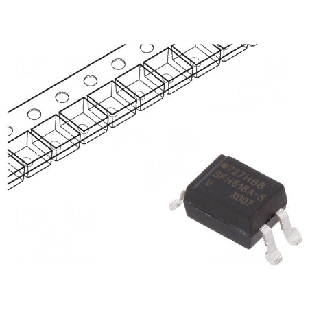 Optocuplor SMD cu 1 Canal, 1 Iesire, Tranzistori, Izolatie 5,3kV, Tensiune Colectoare 55V | Electronic-mag.ro | Componente Elect