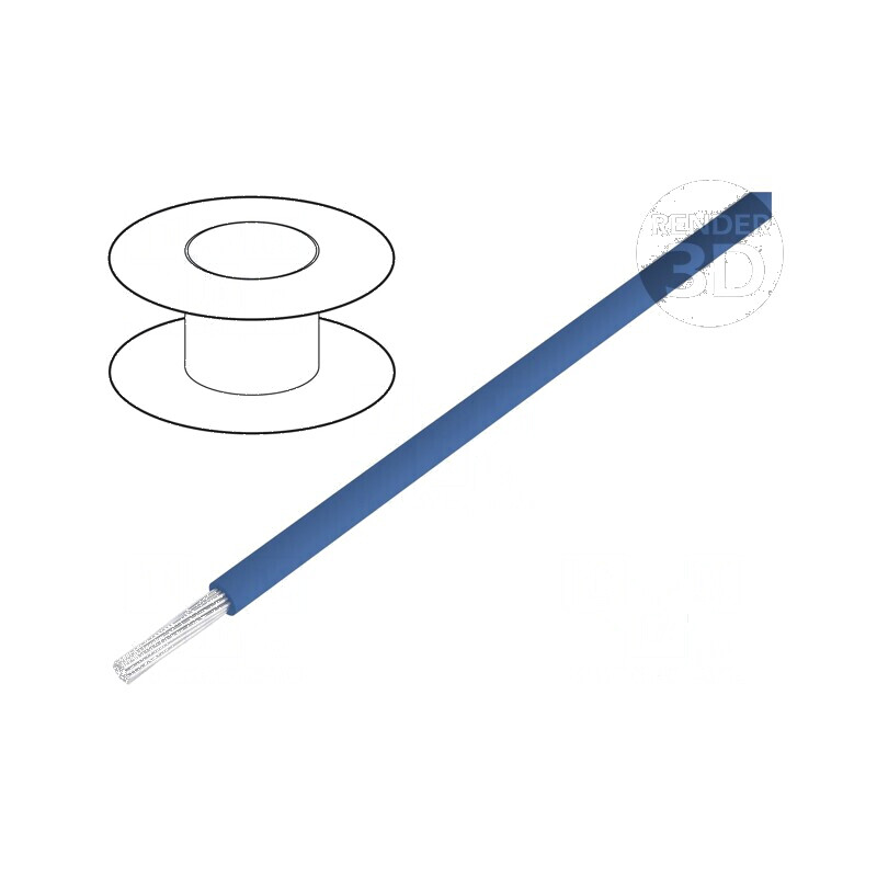 Cablu litat 1x22AWG PVC albastru închis, 600V, 22AWG | Electronic-mag.ro | Componente Electronice