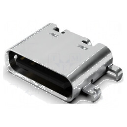 Conector USB C Soclu SMT 16 PIN Orizontale USB 2.0 5A 48VDC - Componentă Electronică Profesională | Electronic-mag.ro | Componen