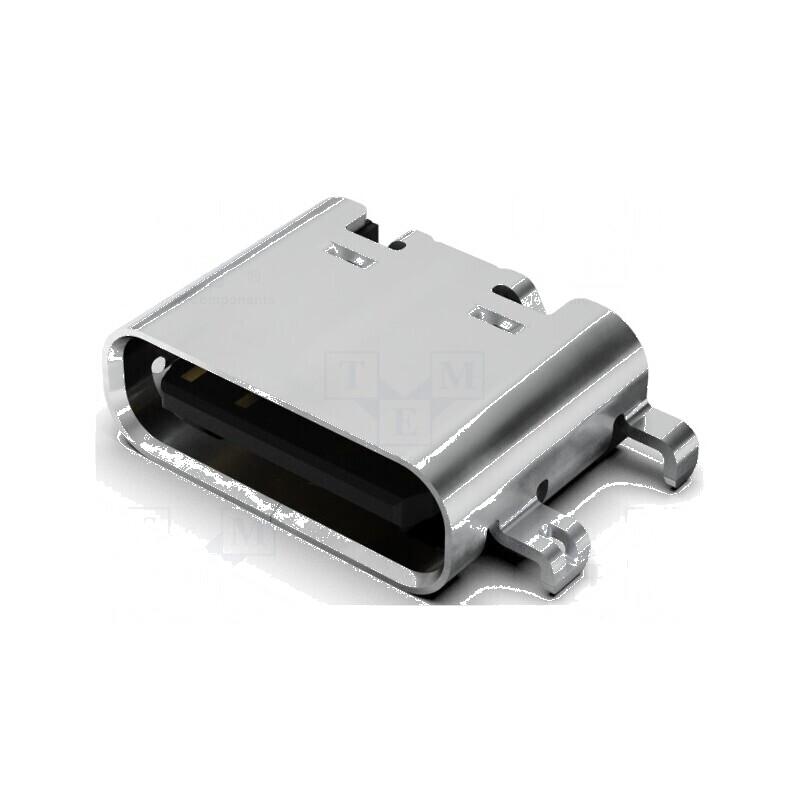 Conector USB C Soclu SMT 16 PIN Orizontale USB 2.0 5A 48VDC - Componentă Electronică Profesională | Electronic-mag.ro | Componen