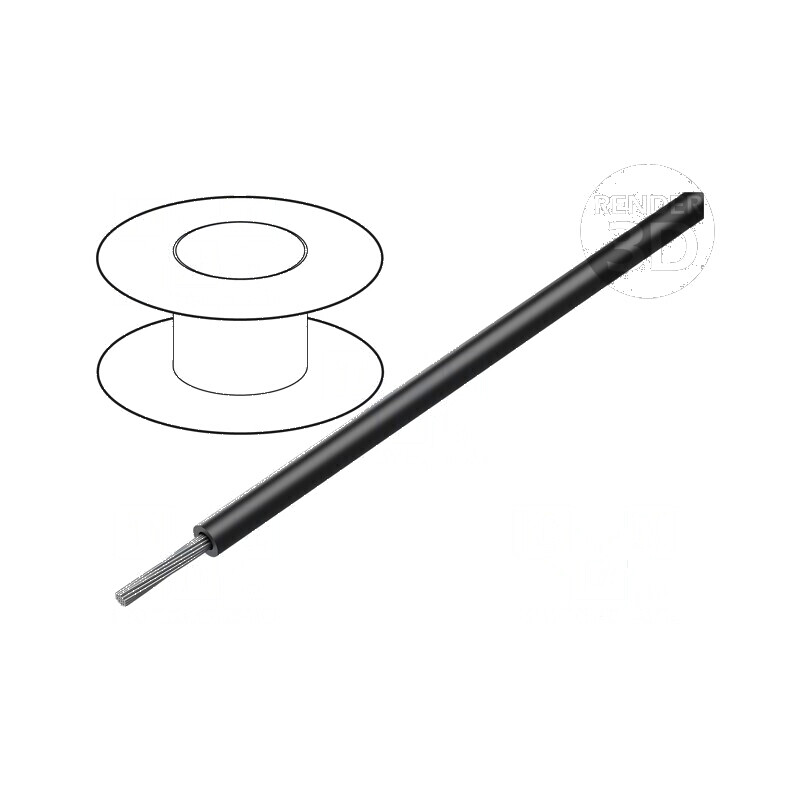 Cablu litat 24AWG PVC Negru 300V - 305m (1000ft) | Electronic-mag.ro | Componente Electronice