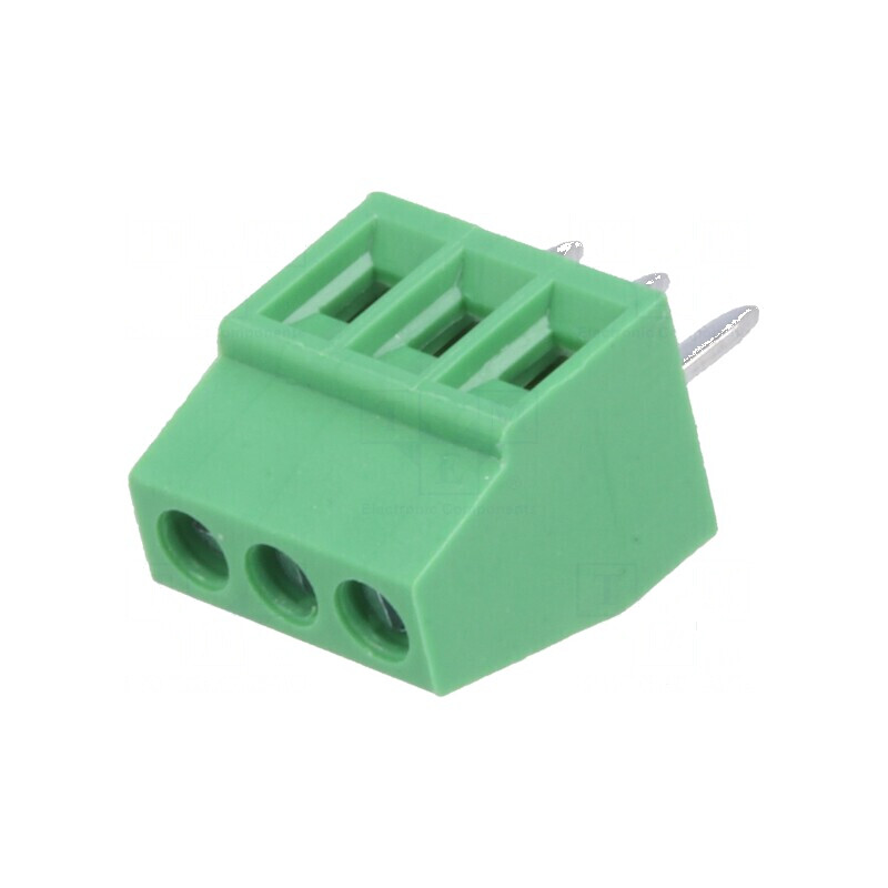Regletă de conexiuni pentru PCB 90° - 3 piste, 2,54 mm, 1 mm² | Electronic-mag.ro | Componente Electronice Regletă de conexiuni pentru PCB 90° - 3 piste, 2,54 mm, 1 mm² | Electronic-mag.ro | Componente Electronice