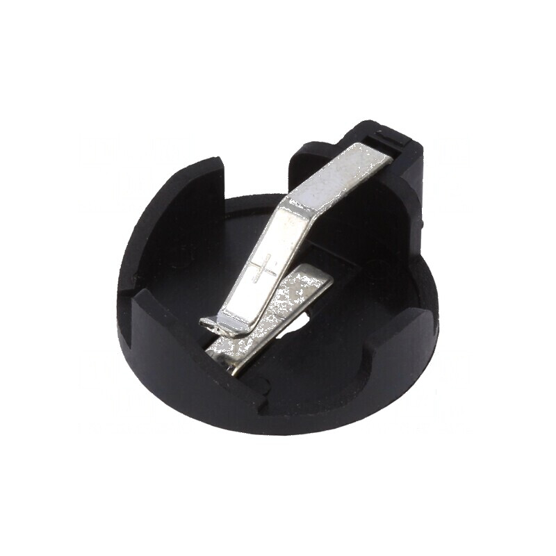 Soclu baterie CR2032/ DL2032 orizontal THT, înălțime 8,8mm, culoare neagră, compatibil pentru montaj PCB | Electronic-mag.ro | C Soclu baterie CR2032/ DL2032 orizontal THT, înălțime 8,8mm, culoare neagră, compatibil pentru montaj PCB | Electronic-mag.ro | C