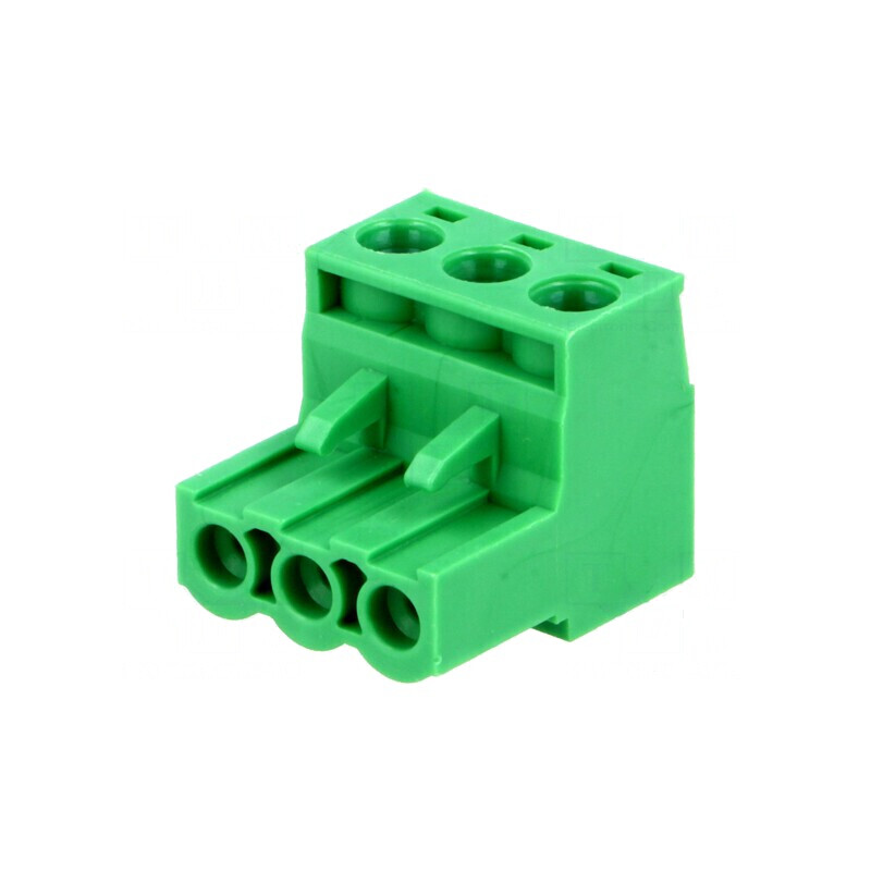 Regletă de Conexiuni Deconectabilă 5mm cu 3 Piste Drept Mufă | Electronic-mag.ro | Componente Electronice