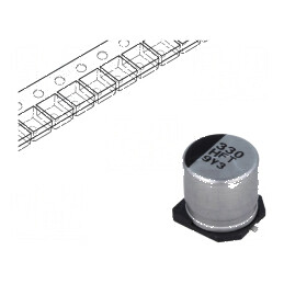 Condensator Electrolitic Low ESR SMD 330uF 50VDC Ø10x10,2mm - Componentă Electronică de Înaltă Performanță | Electronic-mag.ro |