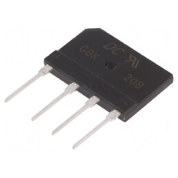 Punte Redresoare Monofazată Urmax 100V, Curent Fază: 20A, Curent Maxim: 250A, Tip Plată | Electronic-mag.ro | Componente Electro