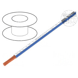 Cablu H05V2-K 0,5mm² 22AWG Litat PVC Alb-Albastru Clasa 5 pentru Instalatii Electrice | Electronic-mag.ro | Componente Electroni