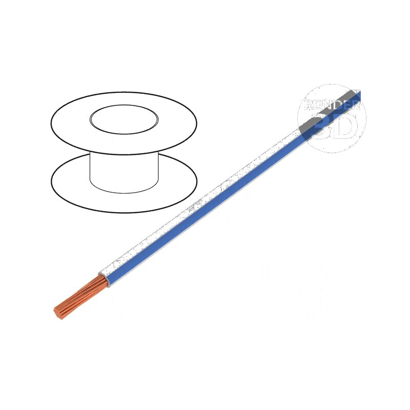 Cablu H05V2-K 0,5mm² 22AWG Litat PVC Alb-Albastru Clasa 5 pentru Instalatii Electrice | Electronic-mag.ro | Componente Electroni Cablu H05V2-K 0,5mm² 22AWG Litat PVC Alb-Albastru Clasa 5 pentru Instalatii Electrice | Electronic-mag.ro | Componente Electroni