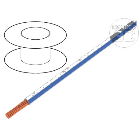 Cablu H05V2-K 0,5mm² 22AWG Litat PVC Alb-Albastru Clasa 5 pentru Instalatii Electrice | Electronic-mag.ro | Componente Electroni