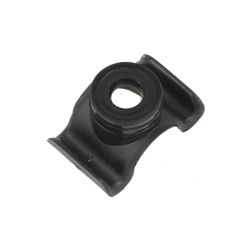 Bază clips poliamidă neagră pentru montaj Øorif. 4,8mm, dimensiuni 12,7mm x 14mm | Electronic-mag.ro | Componente Electronice