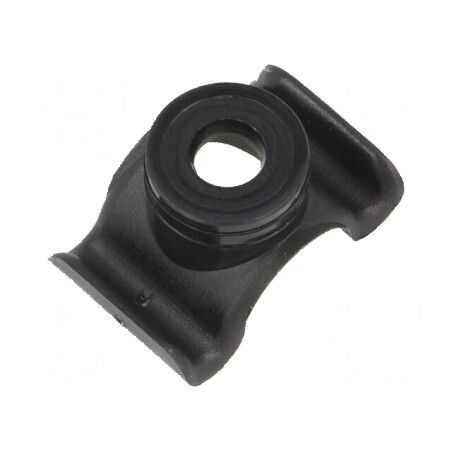 Bază clips poliamidă neagră pentru montaj Øorif. 4,8mm, dimensiuni 12,7mm x 14mm | Electronic-mag.ro | Componente Electronice