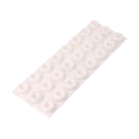 Picioruş autoadeziv din poliuretan alb, înălțime 10,2 mm, diametru 22,4 mm | Electronic-mag.ro | Componente Electronice