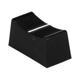 Buton rotativ glisor negru 23x11x11mm, lățime glisor 3/4mm - Accesoriu pentru controlul echipamentelor electrice | Electronic-ma