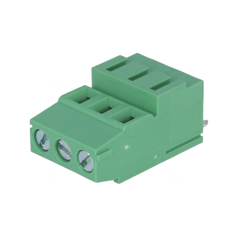Regletă de conexiuni pentru PCB în unghi de 90° - 5,08mm, 3 piste, 24A | Electronic-mag.ro | Componente Electronice Regletă de conexiuni pentru PCB în unghi de 90° - 5,08mm, 3 piste, 24A | Electronic-mag.ro | Componente Electronice
