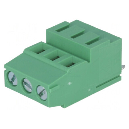 Regletă de conexiuni pentru PCB în unghi de 90° - 5,08mm, 3 piste, 24A | Electronic-mag.ro | Componente Electronice