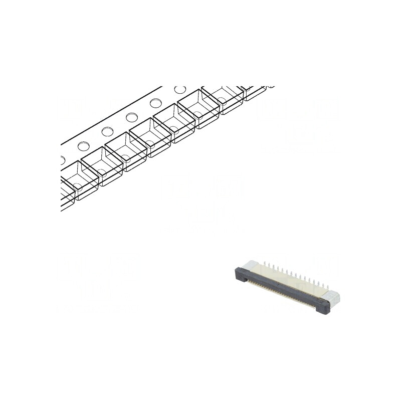 Conector FFC/FPC Vertical ZIF 30 PIN SMT 500mA Cositorit - Componentă Electronică | Electronic-mag.ro | Componente Electronice