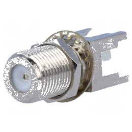Conector F Soclu Mamă Drept THT pentru Montare pe Panou - Componente Electronice Profesionale | Electronic-mag.ro | Componente E