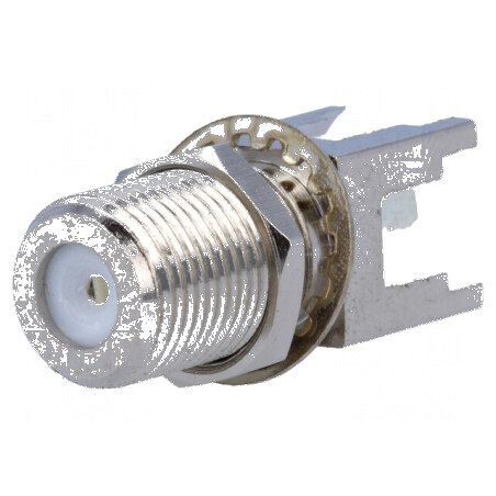 Conector F Soclu Mamă Drept THT pentru Montare pe Panou - Componente Electronice Profesionale | Electronic-mag.ro | Componente E
