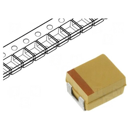 Condensator Tantal Low ESR 100uF 10VDC SMD B 1411 ±20% - Component Electronic de Înaltă Performanță | Electronic-mag.ro | Compon