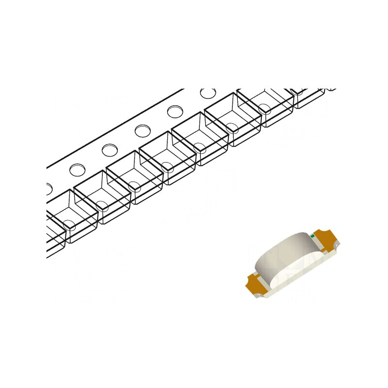 LED SMD Albastru 90-260mcd, Dimensiuni 3,2x1,5x1mm, Unghi de Divergență 140°, Curent 20mA, Putere 70mW, Model 598 | Electronic-m