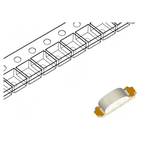 LED SMD Albastru 90-260mcd, Dimensiuni 3,2x1,5x1mm, Unghi de Divergență 140°, Curent 20mA, Putere 70mW, Model 598 | Electronic-m
