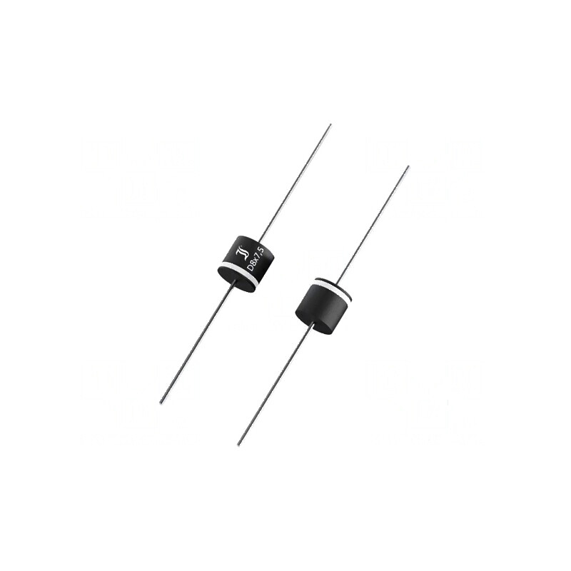 Diodă TVS 5kW Unidirecțională P600 Ammo Pack - 64,4÷74,1V | Electronic-mag.ro | Componente Electronice