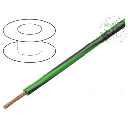 Cablu electric H05V-K, litat cu 0,5mm², PVC verde-negru, 300V/500V, pentru utilizare industrială | Electronic-mag.ro | Component