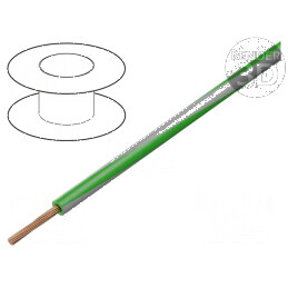 Cablu H05V-K LgY Litat Cu 0,5mm² PVC Verde-Gri 300V/500V - Cablu Electric de Înalte Performanțe | Electronic-mag.ro | Componente