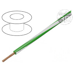 Cablu H05V-K LgY Litat Cu 0,5mm² PVC Verde-Alb 300V/500V pentru Instalatii Electrice | Electronic-mag.ro | Componente Electronic