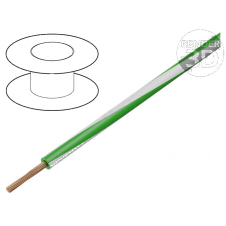 Cablu H05V-K LgY Litat Cu 0,5mm² PVC Verde-Alb 300V/500V pentru Instalatii Electrice | Electronic-mag.ro | Componente Electronic