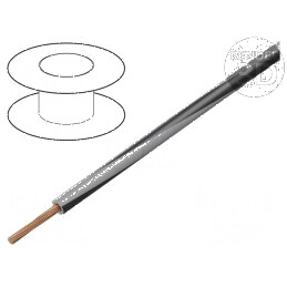 Cablu H05V-K LgY Litat Cu 0,5mm² PVC Gri-Negru 300V/500V - Cablu Electric Flexibil pentru Instalatii Interioare | Electronic-mag