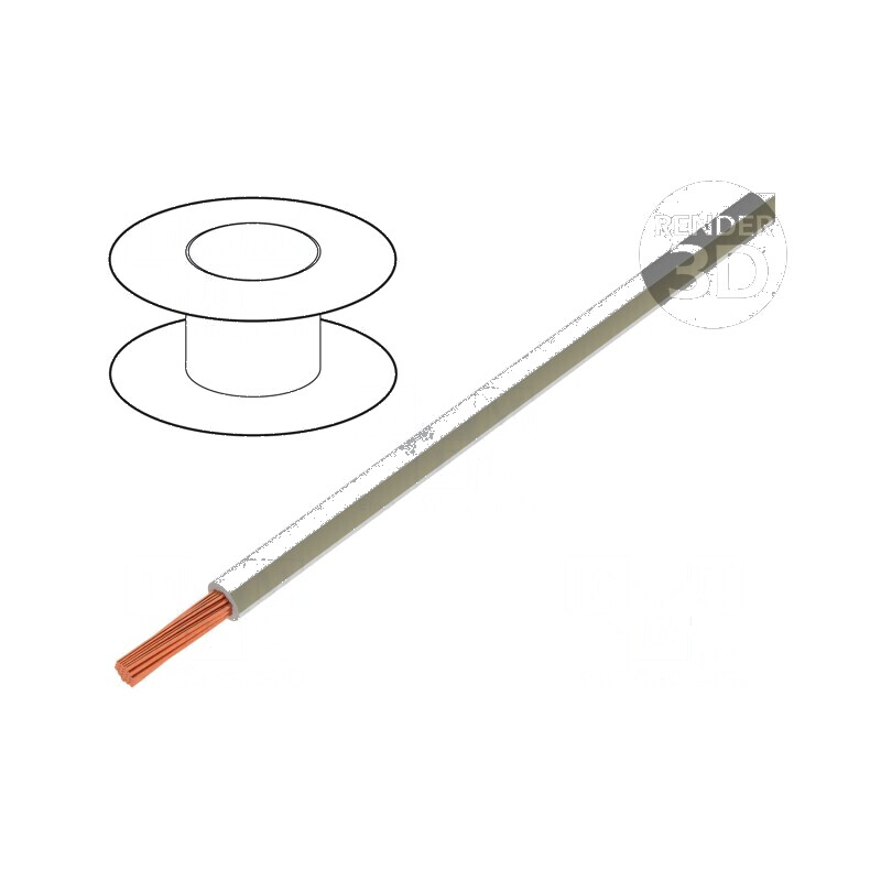 Cablu electric H05V-K, LgY, cupru 0,5mm², PVC bej-alb, 300V/500V, 100m | Electronic-mag.ro | Componente Electronice