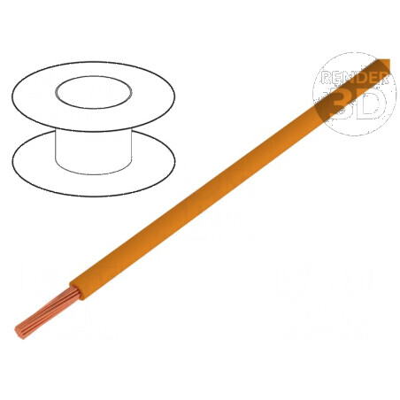 Cablu H05V-K LgY Litat Cu 0,5mm² PVC Portocalie 300V/500V - Cablu Electric de Înaltă Calitate | Electronic-mag.ro | Componente E