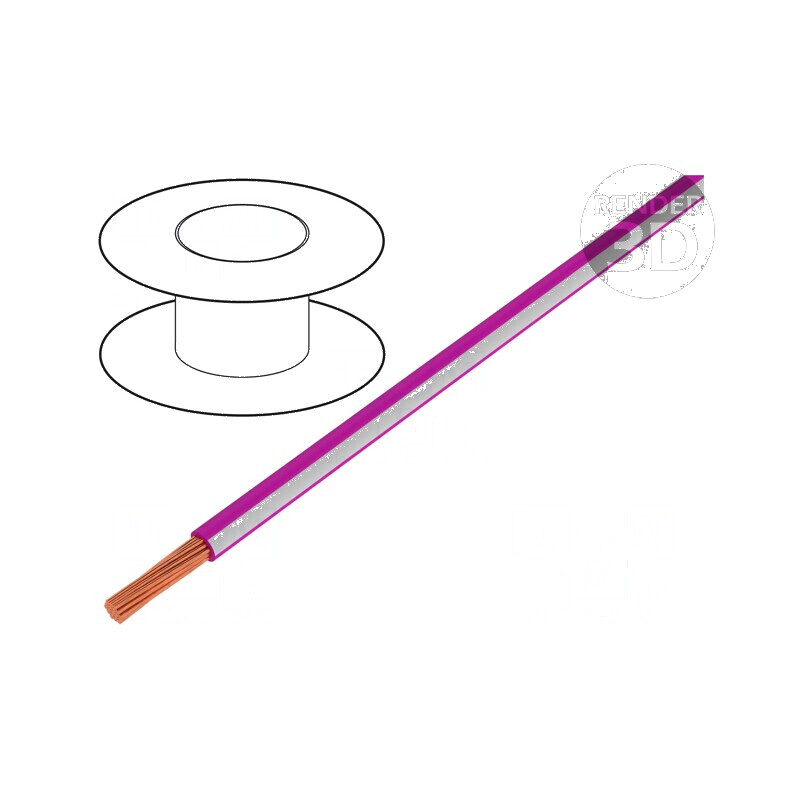 Cablu H05V-K LgY Litat Cu 0,5mm² PVC Roz-Alb 300V/500V - 100m | Electronic-mag.ro | Componente Electronice