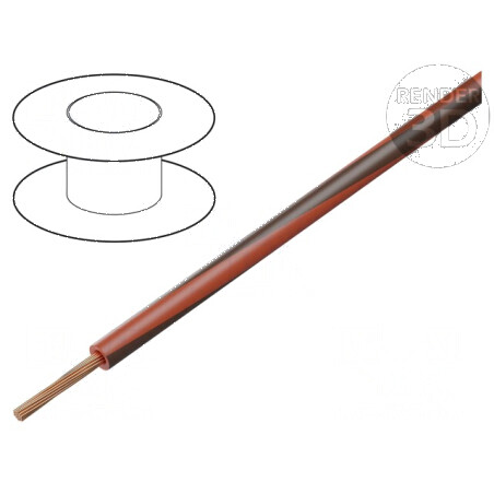 Cablu H05V-K LgY Litat Cu 0,5mm² PVC Roșu-Maro 300V 500V - Cablu Electric pentru Instalatii Domestice și Industriale | Electroni