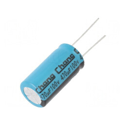 Condensator Electrolitic THT 470uF 100VDC Ø16x30mm ±20% 36mΩ pentru Aplicații Electronice | Electronic-mag.ro | Componente Elect