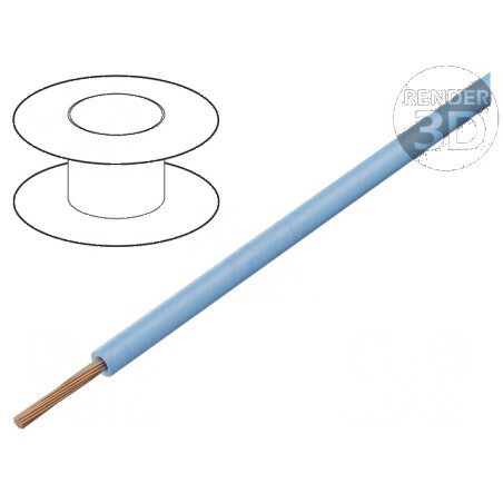 Cablu H05V-K LgY Litat Cu 0,5mm² PVC Albastru Deschis, 100m - Cabluri Electrice de Calitate Superioară | Electronic-mag.ro | Com