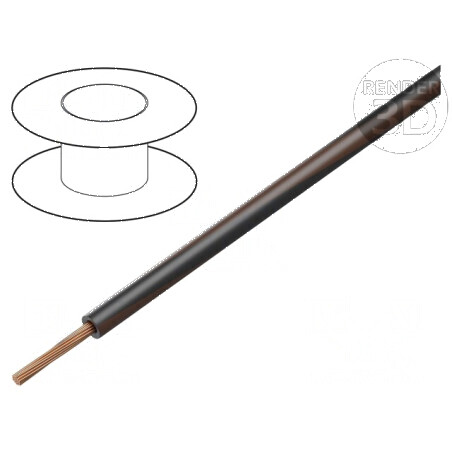 Cablu electric H05V-K LgY cu fir din cupru 0,5mm², izolație PVC negru-maro, 300V/500V | Electronic-mag.ro | Componente Electroni