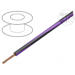 Cablu H05V-K LgY Litat Cu 0,5mm² PVC Negru-Violet 300V/500V - Conductor Electric de Înalta Calitate | Electronic-mag.ro | Compon