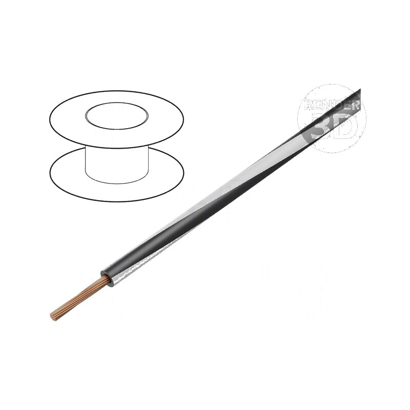 Cablu H05V-K, LgY Litat Cu 0,5mm² PVC Negru-Alb 300V/500V - Cablu Electric de Conexiune | Electronic-mag.ro | Componente Electro