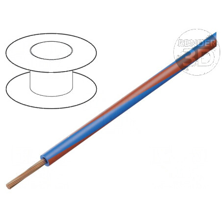Cablu H05V-K LgY Litat Cu 0,5mm² PVC Albastru-Roșu 300V/500V - Cablu Electric de Înalta Calitate | Electronic-mag.ro | Component