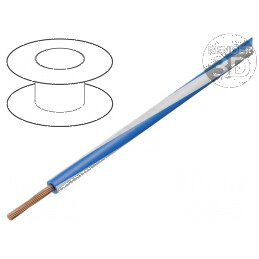 Cablu H05V-K LgY Litat Cu 0,5mm² PVC Albastru-Alb 300V/500V - Cablu Electric de Calitate Superioară | Electronic-mag.ro | Compon