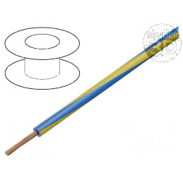 Cablu H05V-K LgY Litat Cu 0,5mm² PVC Albastru-Galben 100m - Conexiune Electrică Profesională | Electronic-mag.ro | Componente El