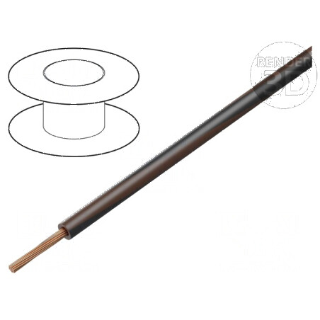 Cablu H05V-K LgY Lită Cu 0,5mm² PVC Maro-Negru 300V 500V - Cabluri Electrice pentru Instalatii Electrice | Electronic-mag.ro | C