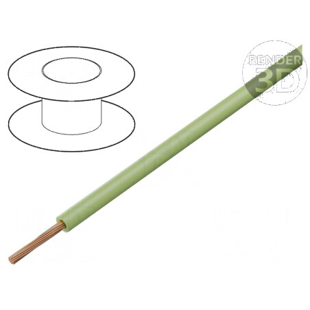 Cablu H05V-K LgY Litat Cu 0,5mm² PVC Verde Deschis 300V/500V - Conductori Electrice de Calitate Superioară | Electronic-mag.ro |