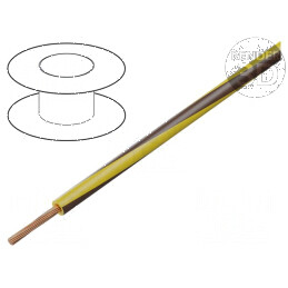 Cablu electric H05V-K LgY cu conductori din cupru 0,5mm², izolație PVC galben-maro, 300V/500V | Electronic-mag.ro | Componente E