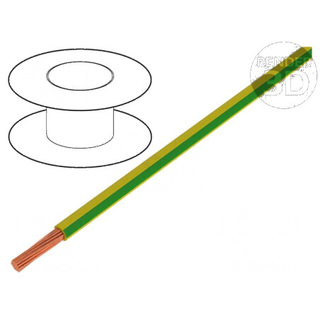 Cablu H05V-K LgY Litat Cu 0,5mm² PVC Galben-Verde 300V 500V - Cabluri Electrice Profesionale | Electronic-mag.ro | Componente El