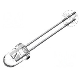 LED 5mm Alb Cald 60° Convex - Lumină 25-27lm, Nr. Term: 2 | Electronic-mag.ro | Componente Electronice